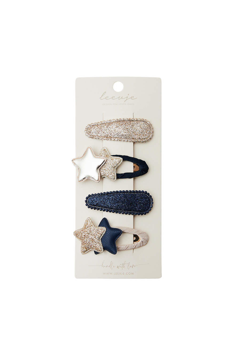 Hair clips 'christmas sparkle navy'