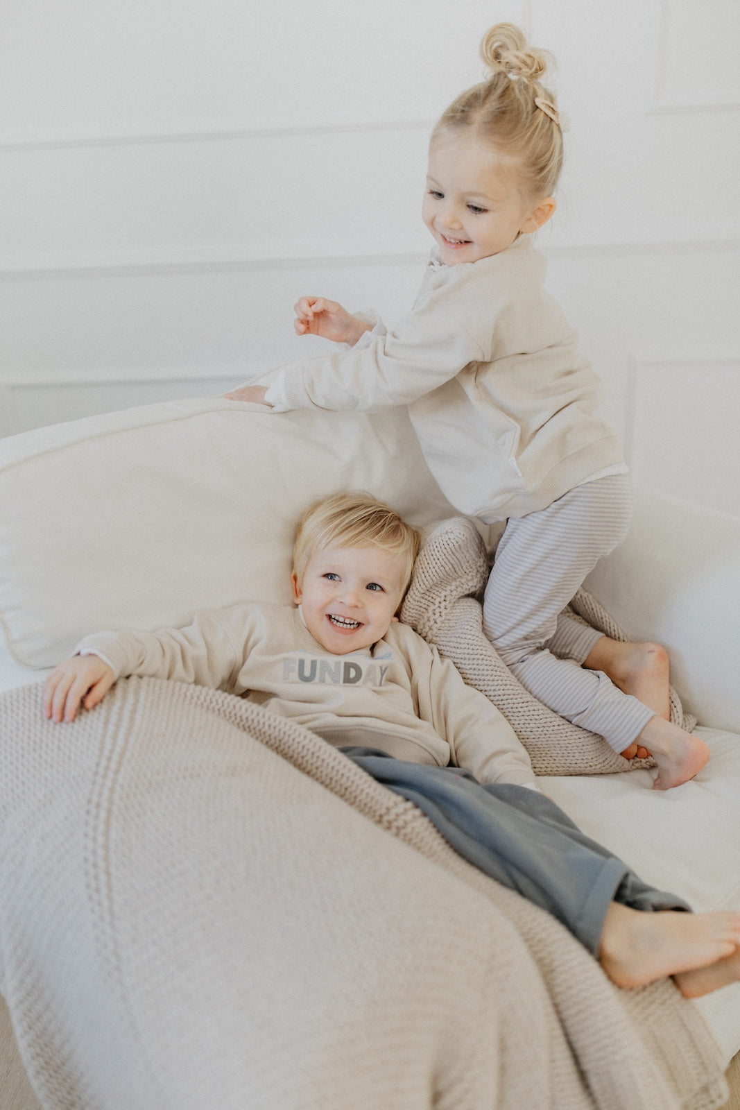 Jersey leggings 'lavender stripes' made from organic cotton