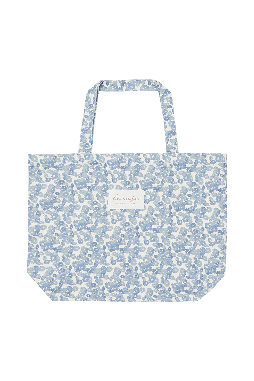 Fabric bag 'blue flowers' large