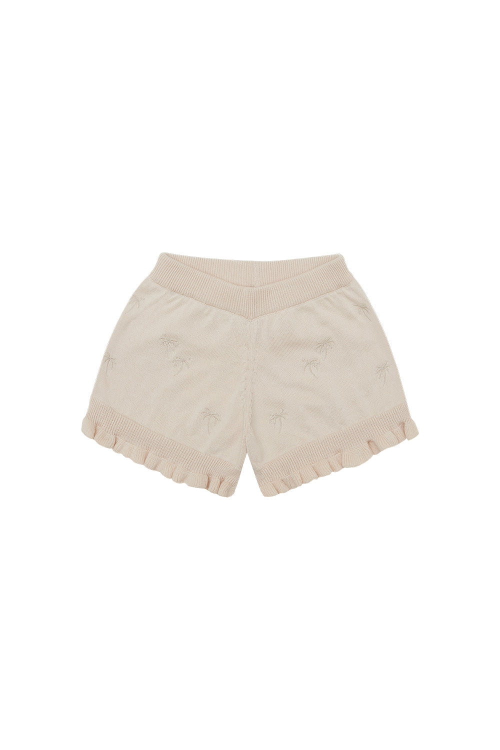 Shorts mit Palmen-Stickerei