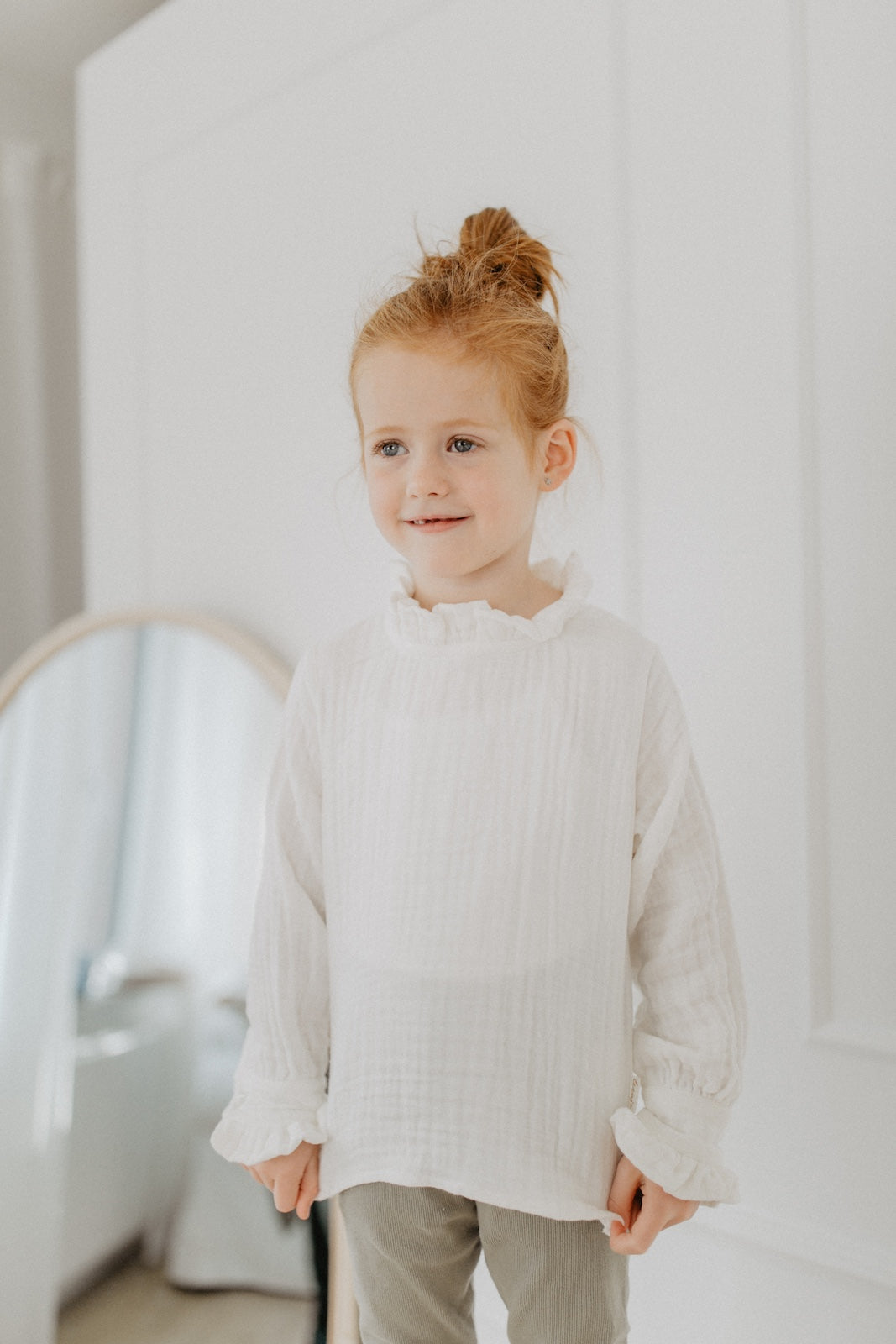 Pull-on blouse 'white' made of muslin