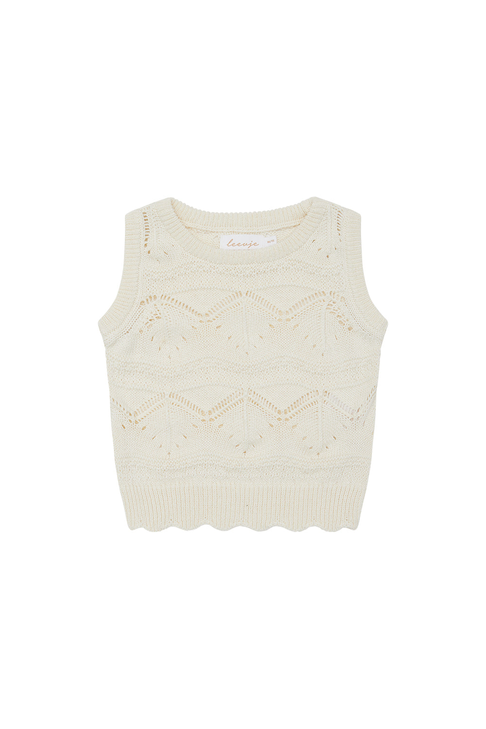 Knitted top with intricate lace pattern