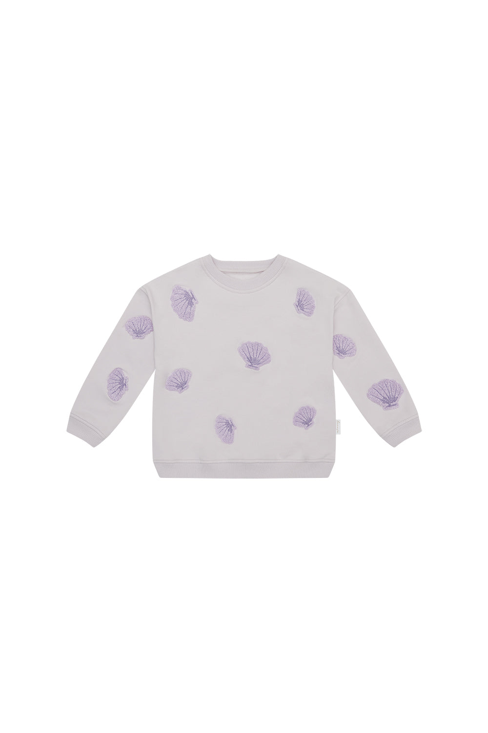 Oversized sweatshirt with shell appliqués