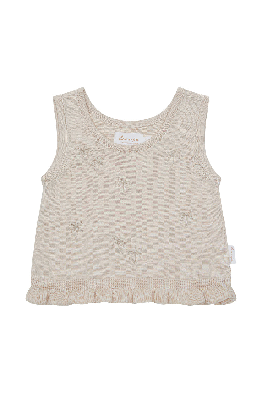 Top with palm tree embroidery