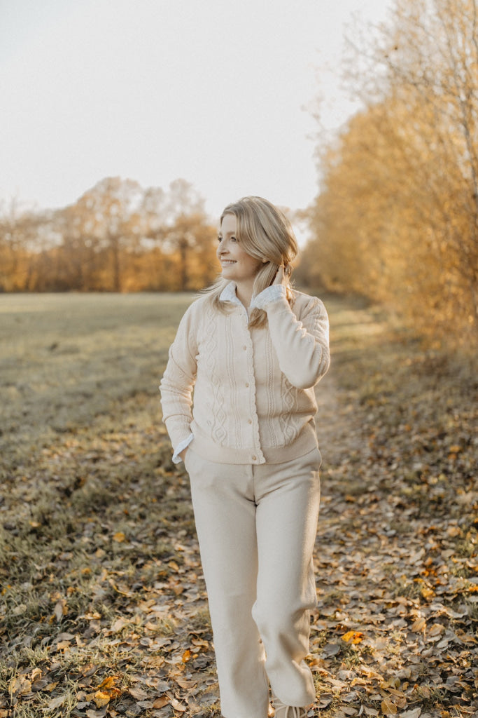 Lochstrick Cardigan Für Frauen Frauenmode