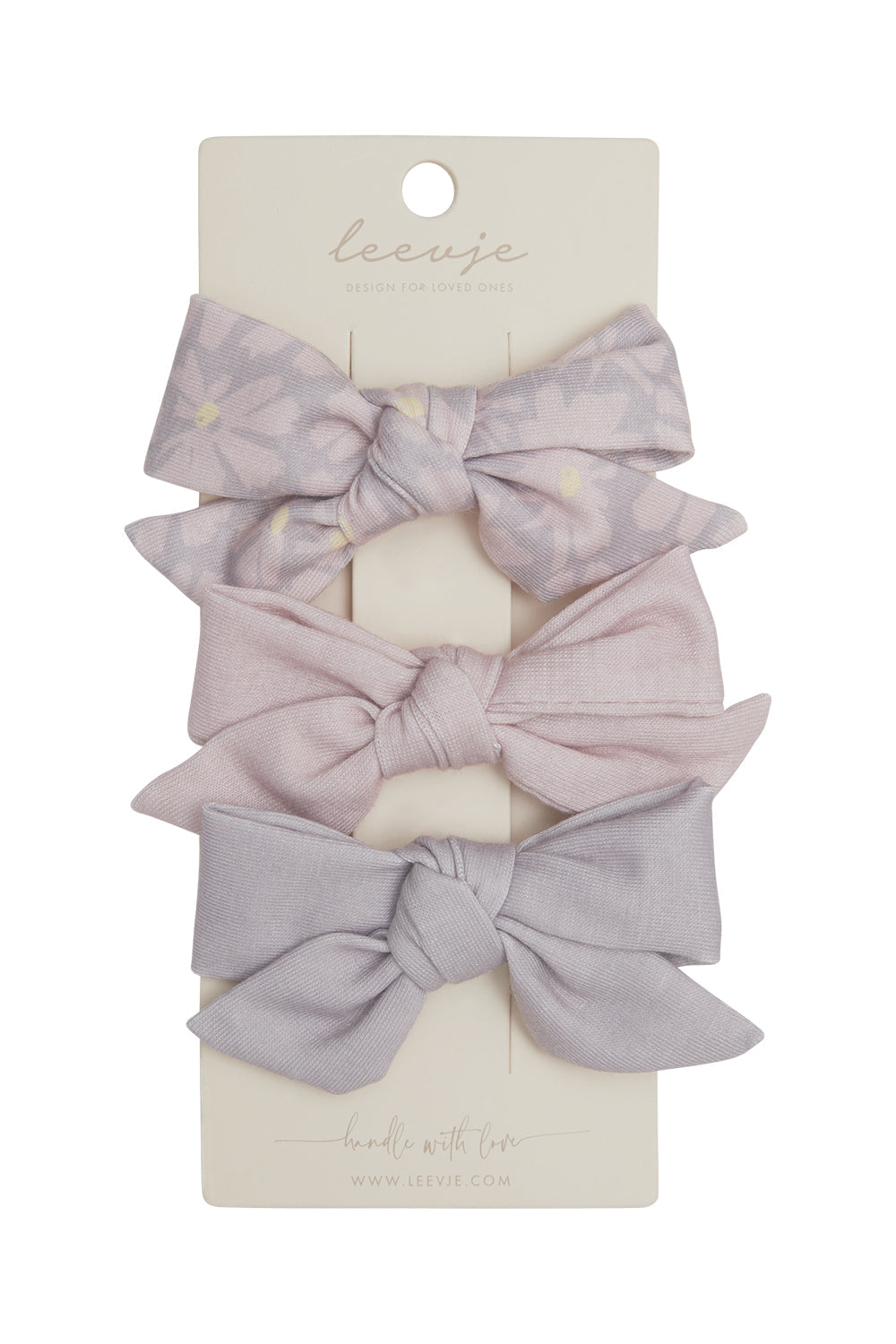 Hair clips 'lavender flower bows'