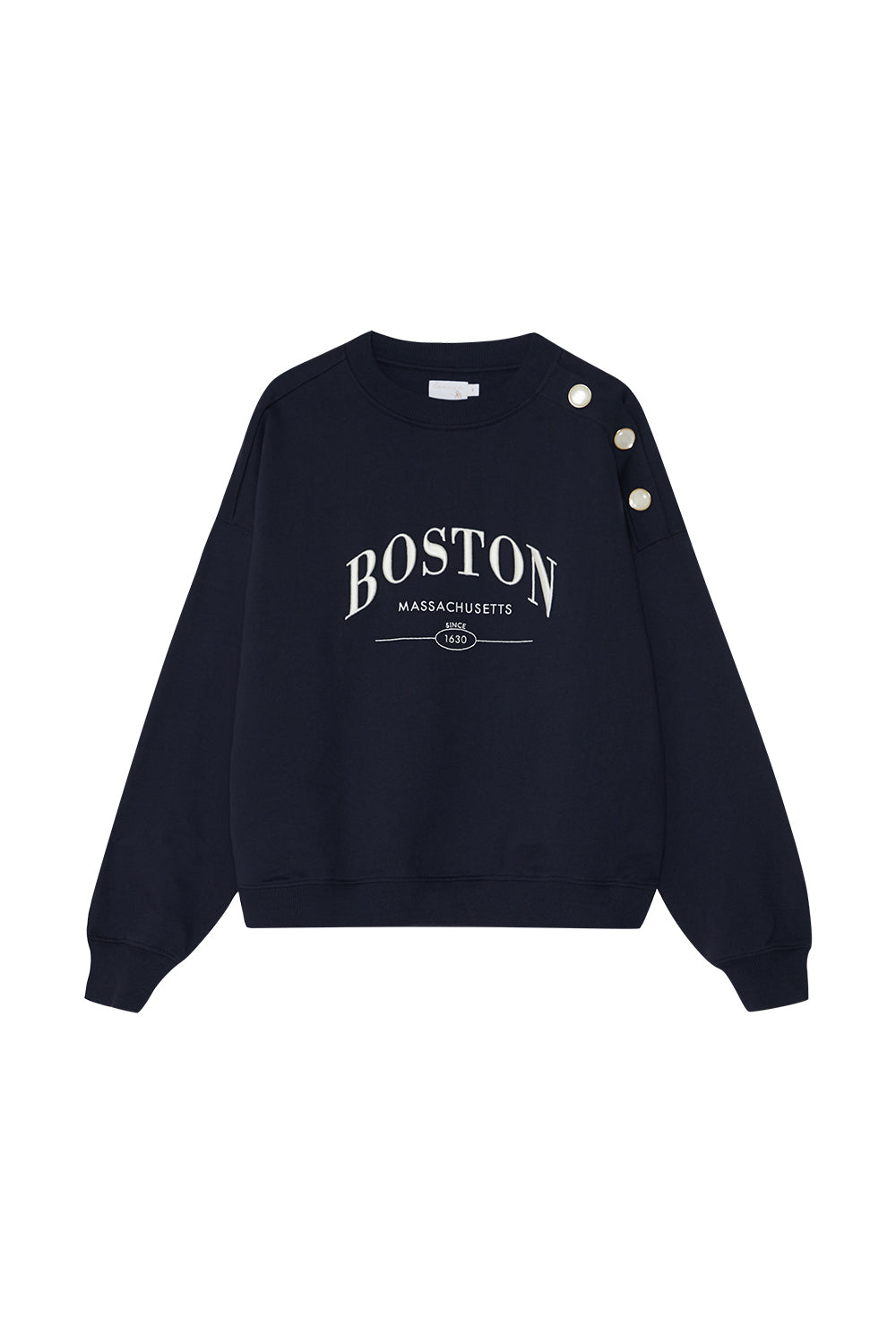 leevje by AM Sweater 'Boston' mit Zierknöpfen