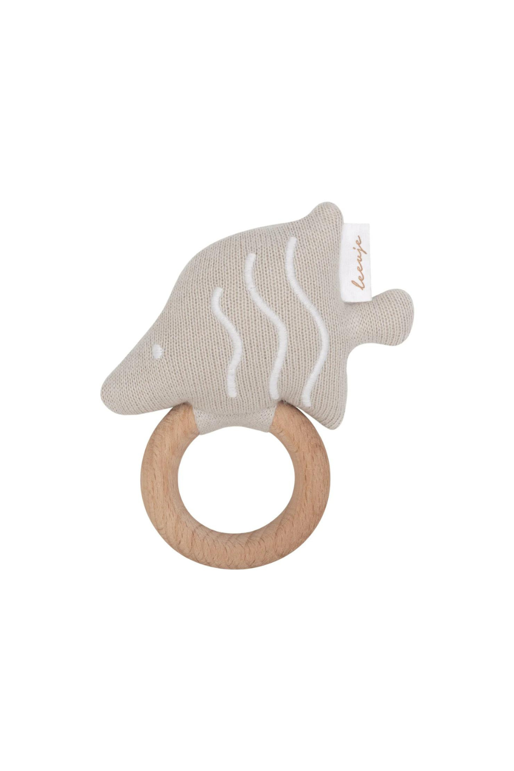 Baby rattle with wooden ring "Fish"