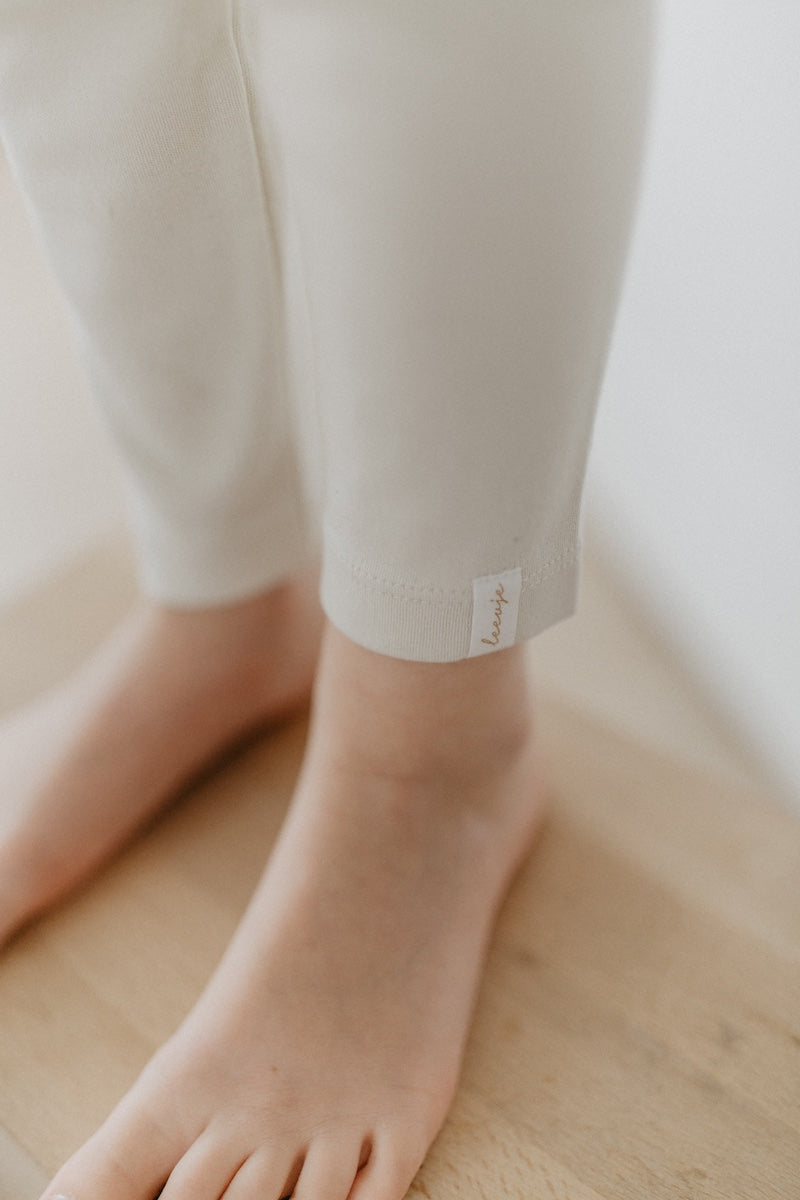 Jersey Leggings 'light creme' aus Bio-Baumwolle