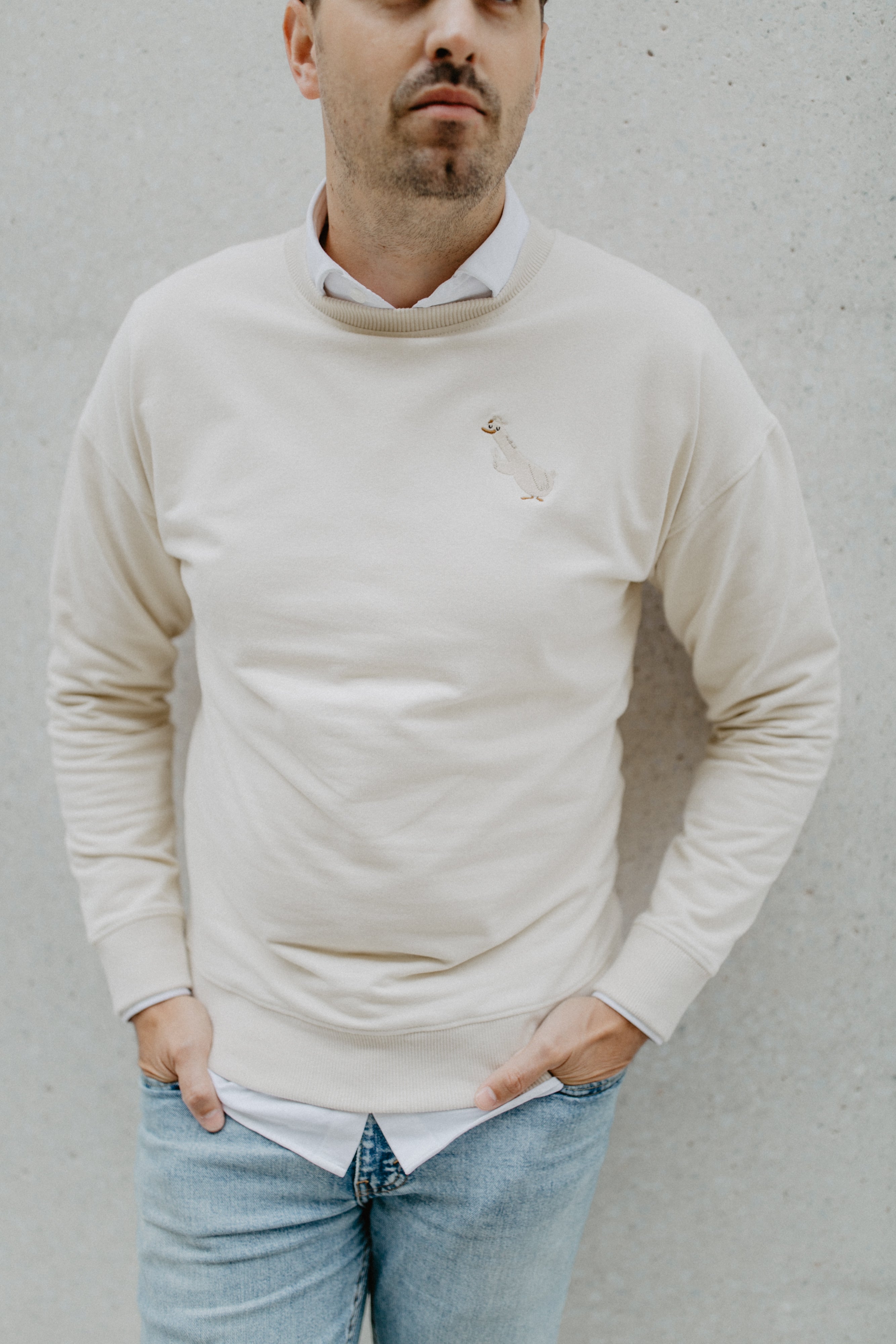 leevje X halfbird: Mini-Me Sweatshirt 'Peace-Möwe' für Herren