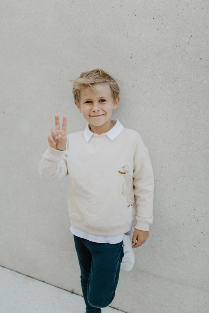 Leevje X Halfbird: Mini-Me Unisex Oversized Sweatshirt Peace-Möwe Hw 23/24