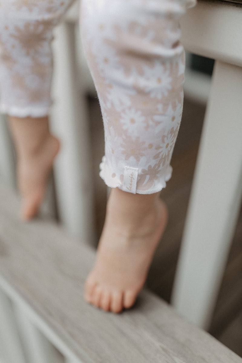 Leggings 'field of daisies' mit Schleife