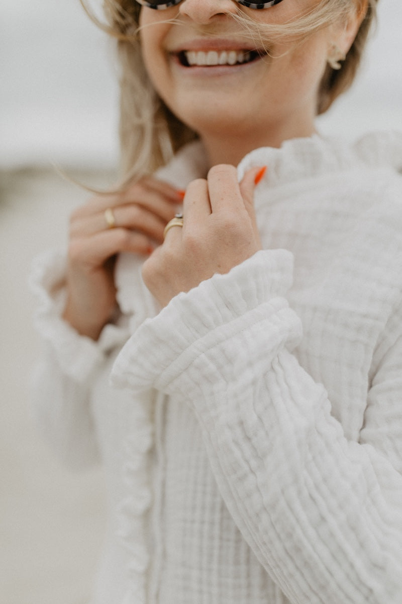 Mini-Me Musselinbluse 'white' für Frauen