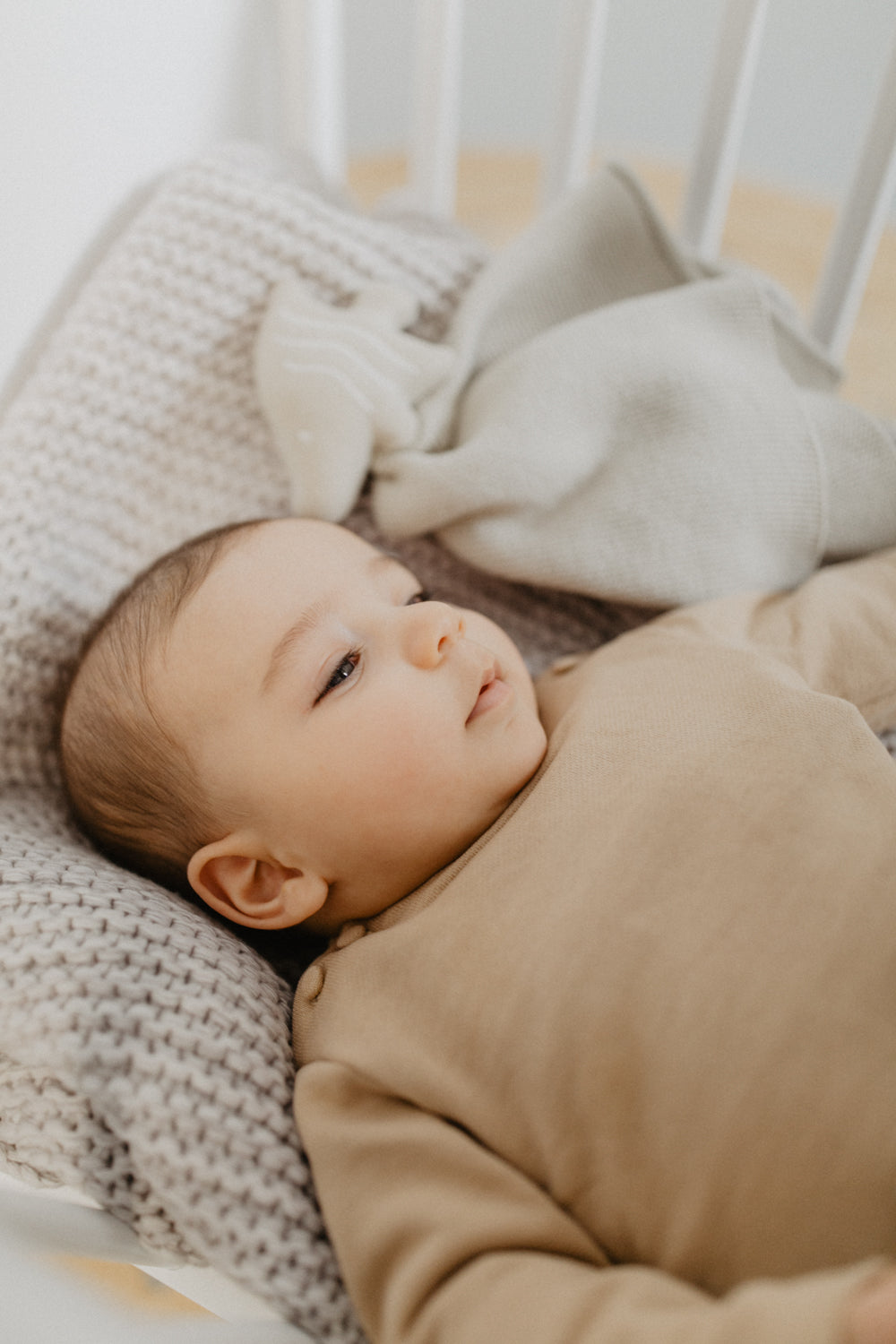 Knitted baby cuddle cloth "Fish"