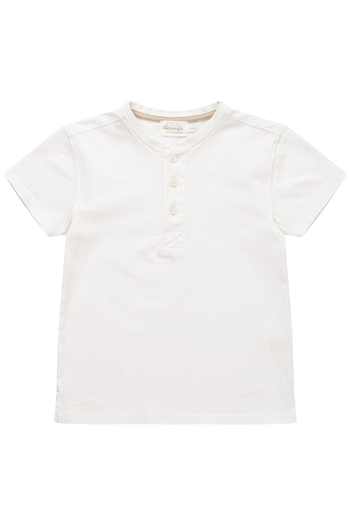 T-Shirt Mit Knopfleiste Weiß / 62/68 T-Shirts
