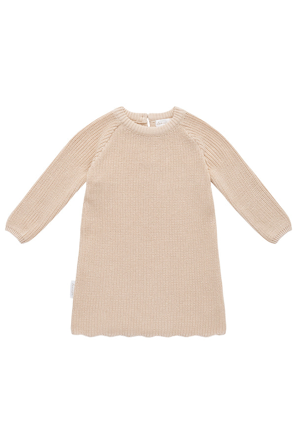 organic cotton chunky knit dress 
