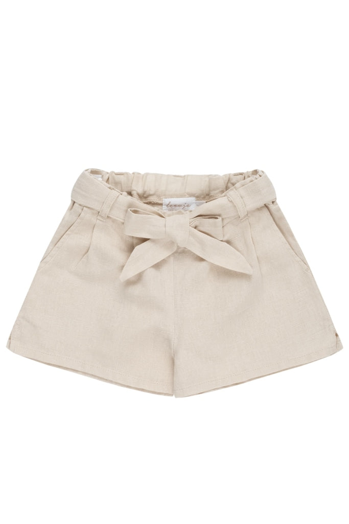 Shorts Mit Gürtel Aus Leinen Nude / 62/68 Hosen