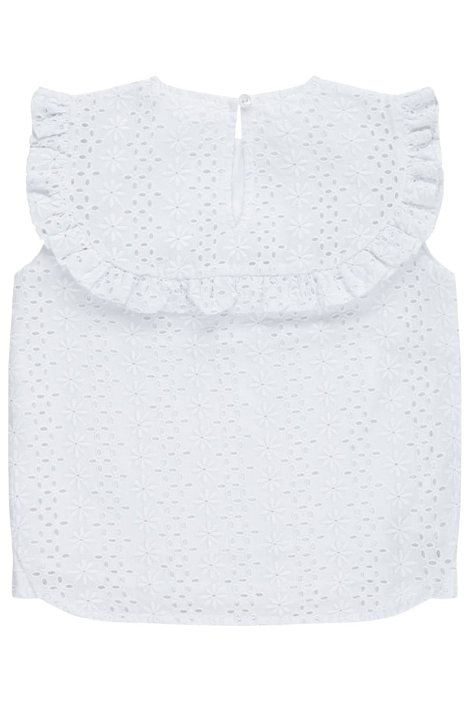 Rüschentop Mit Broderie Anglaise