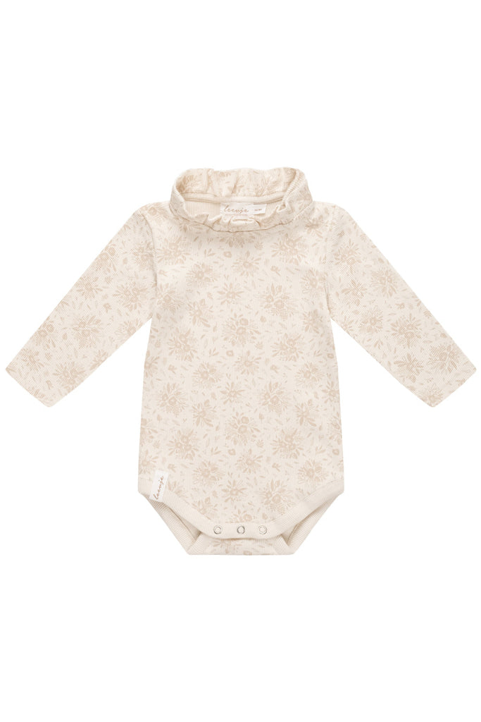 Langarm Baby Body Mit Rüschen Rose Buds / 62/68 Bodies