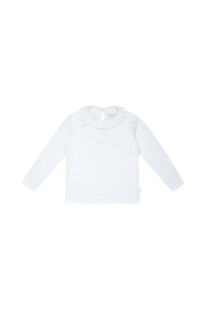 Pointelle Longsleeve White / 62/68 Hw 23/24