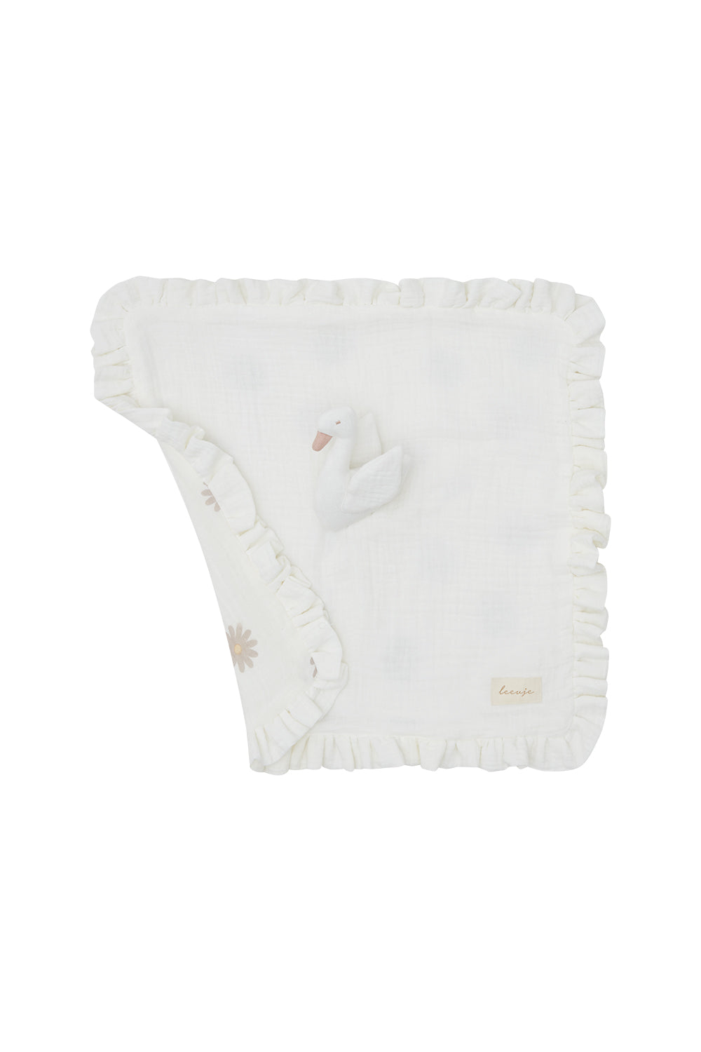 Baby muslin cuddle cloth 'swan'