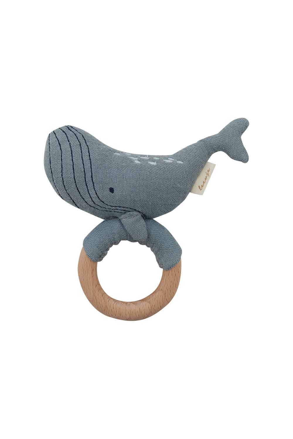 Baby Rassel mit Holzring 'whale'