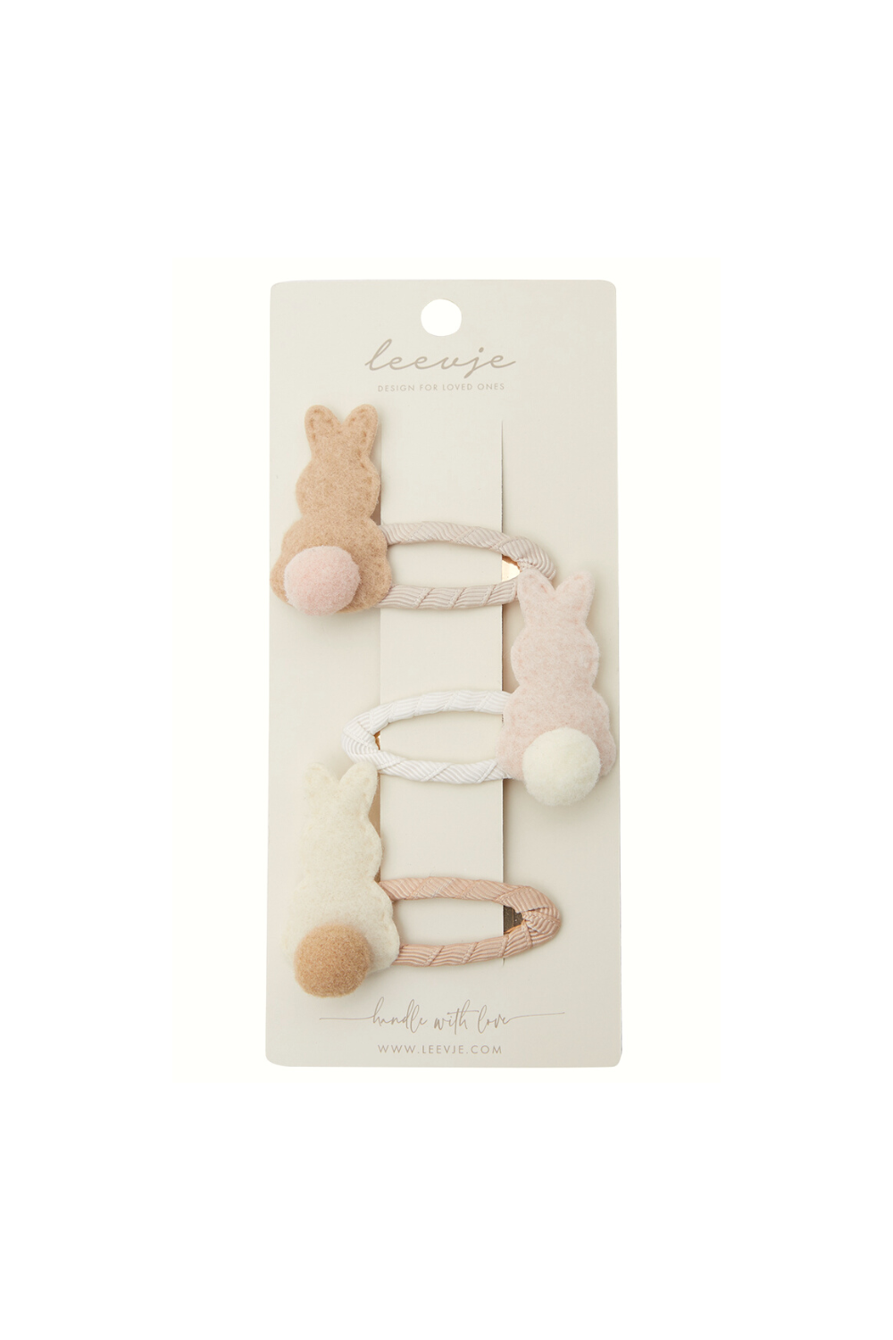 Hair clips 'Trio Bunny Clips neutral'