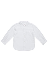 Muslin shirt with continuous button placket