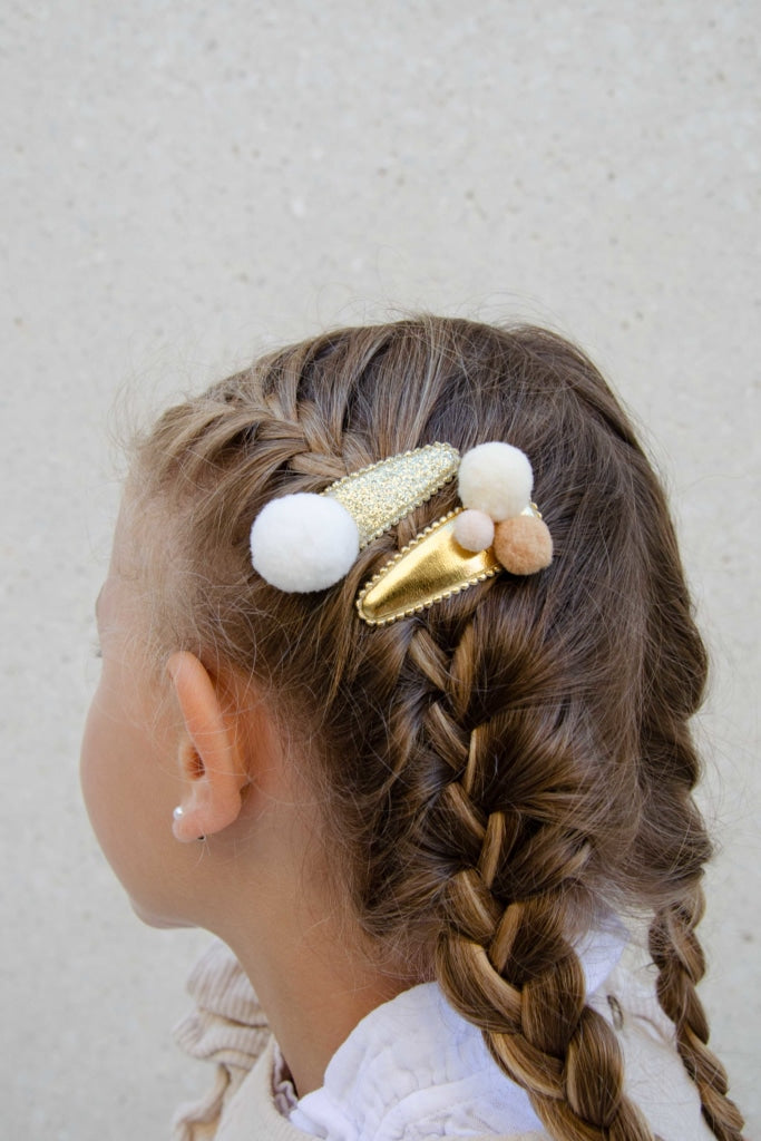 Hair clips 'Glamour PomPom Clips'
