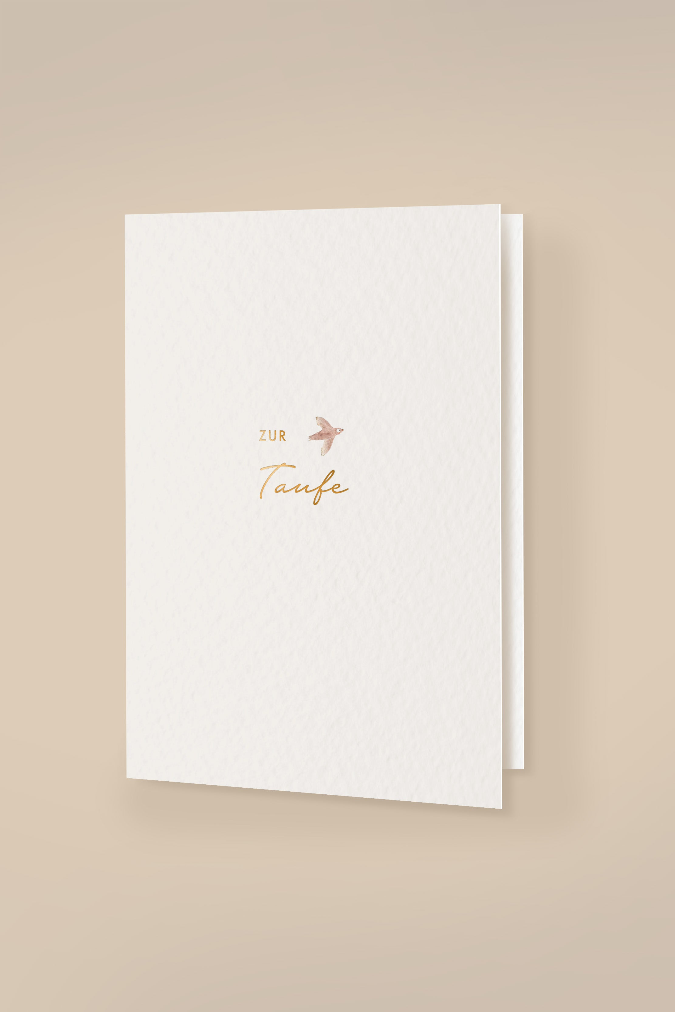 Greeting card dove "Zur Taufe" with envelope