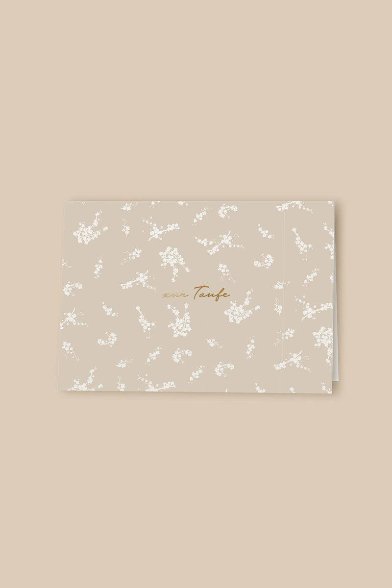 Greeting card "Zur Taufe" with envelope