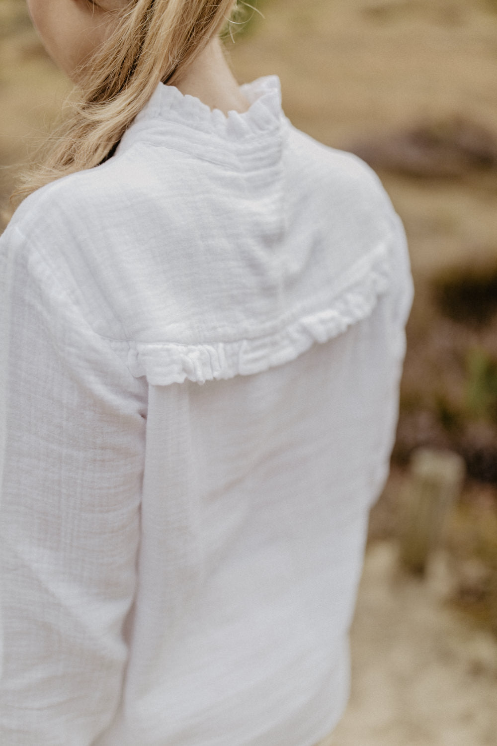 Musselinbluse mit Rüschendetails für Frauen