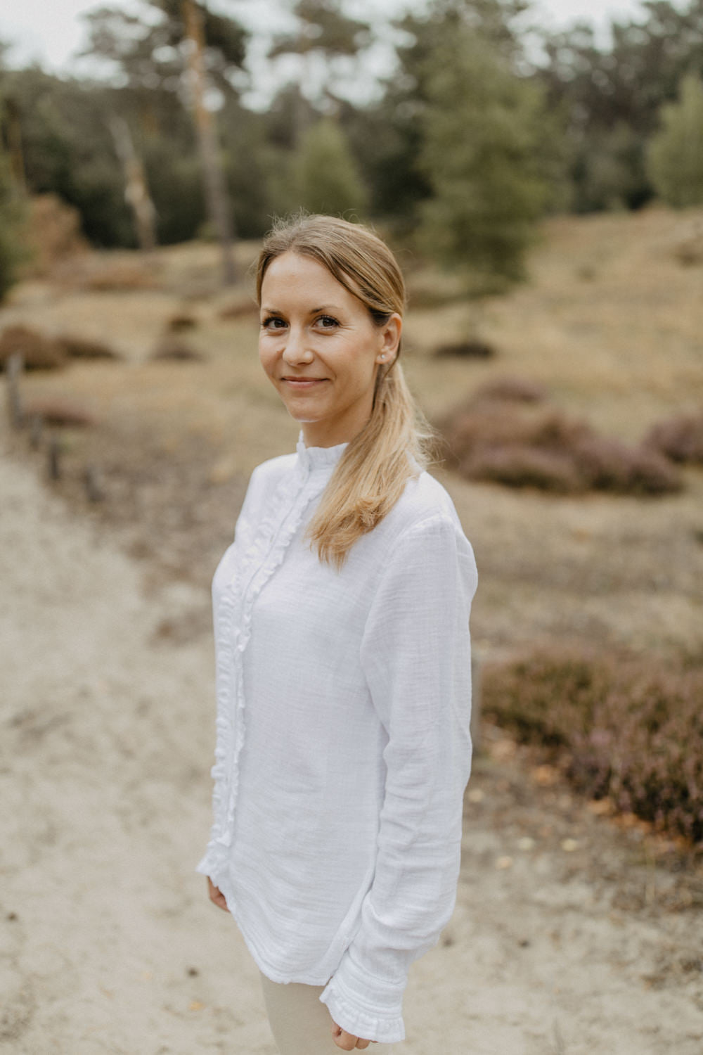 Musselinbluse mit Rüschendetails für Frauen