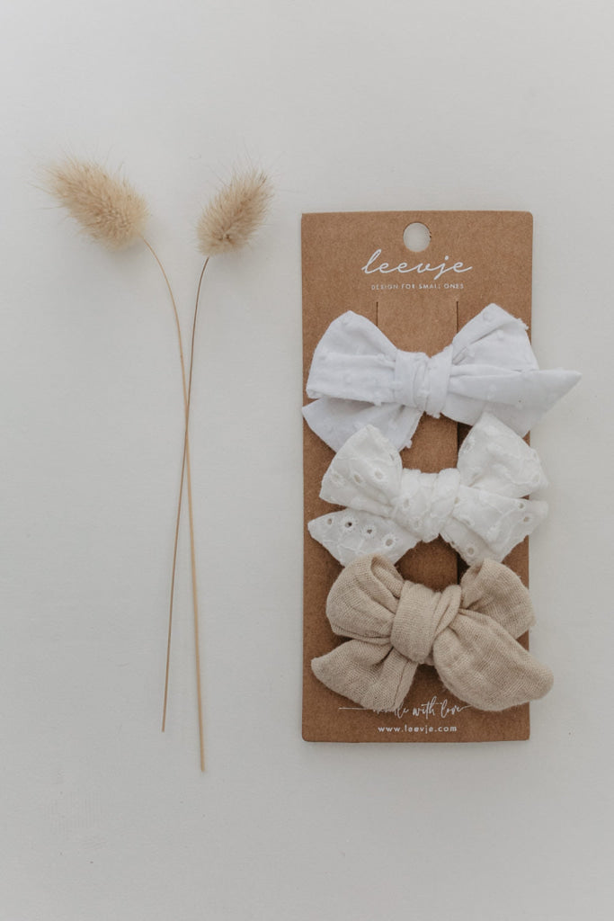 Haarspangen ’Large Bows Mixed Trio’ Kindermode