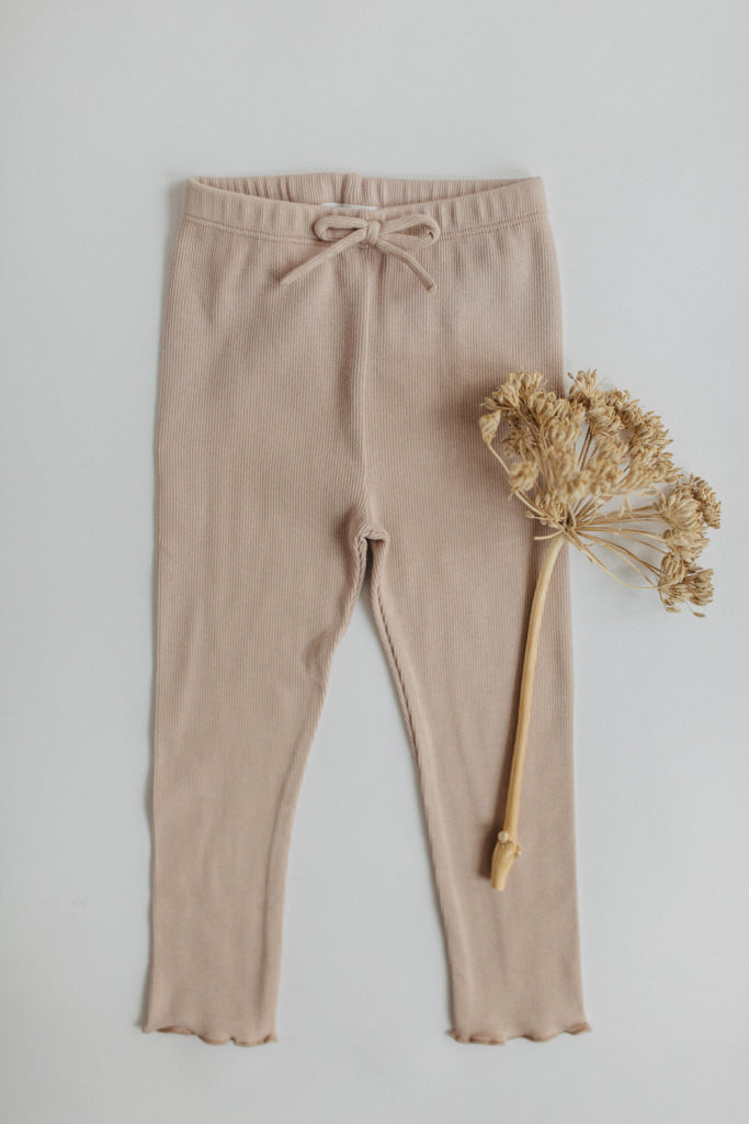 Leggings Mit Schleife Feinripp Rose / 62/68