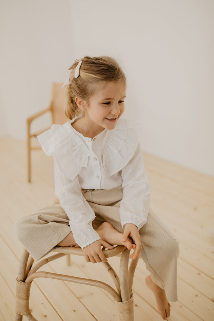 Bluse Mit Doppelter Rüsche