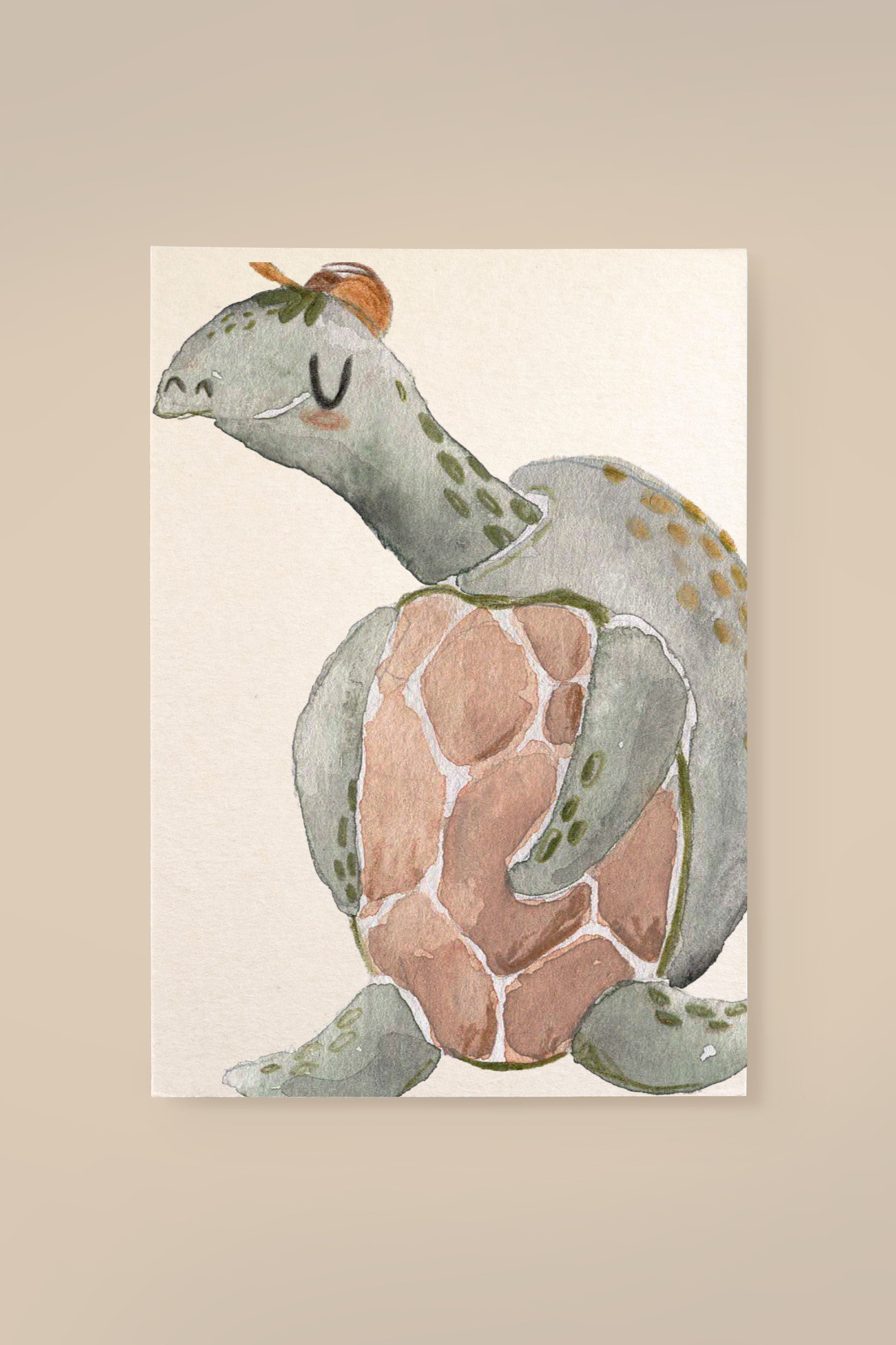 Wood Pulp Card Turtle